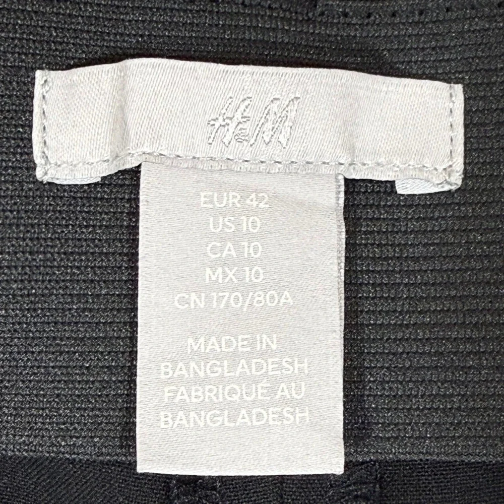 HM Black Ankle Dress Pants Womens Size 10 Tapered Professional Workwear Trouser - Picture 3 of 8